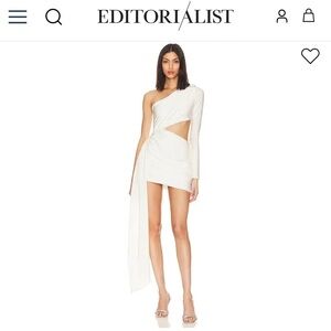 Khanum’s X White One Shoulder Mini Dress
